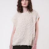 Loopy Vest - White Bouclè