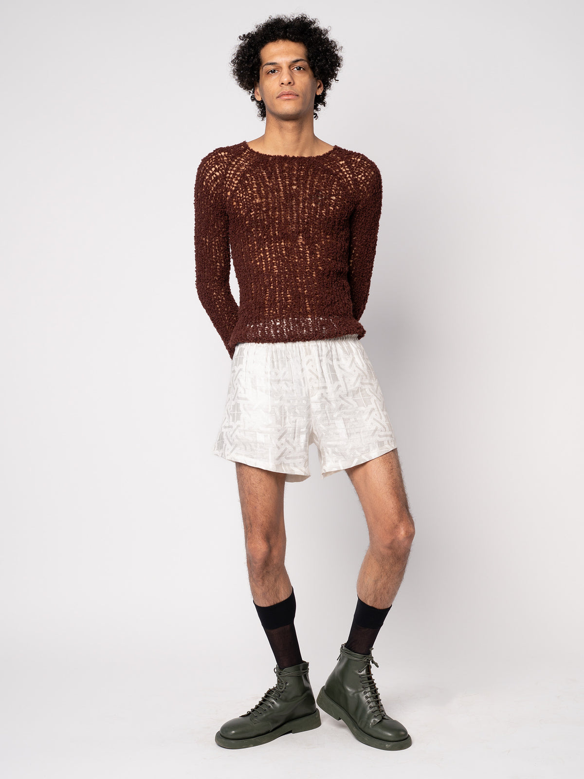 Not Boxer Shorts - White Jacquard