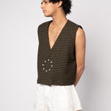 Fancy Waistcoat - Wool Houndstooth