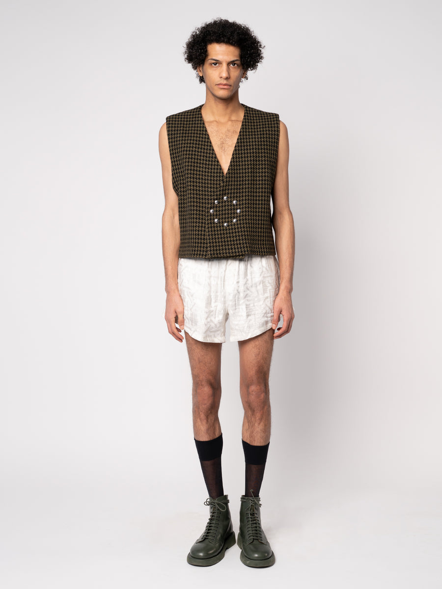 Fancy Waistcoat - Wool Houndstooth
