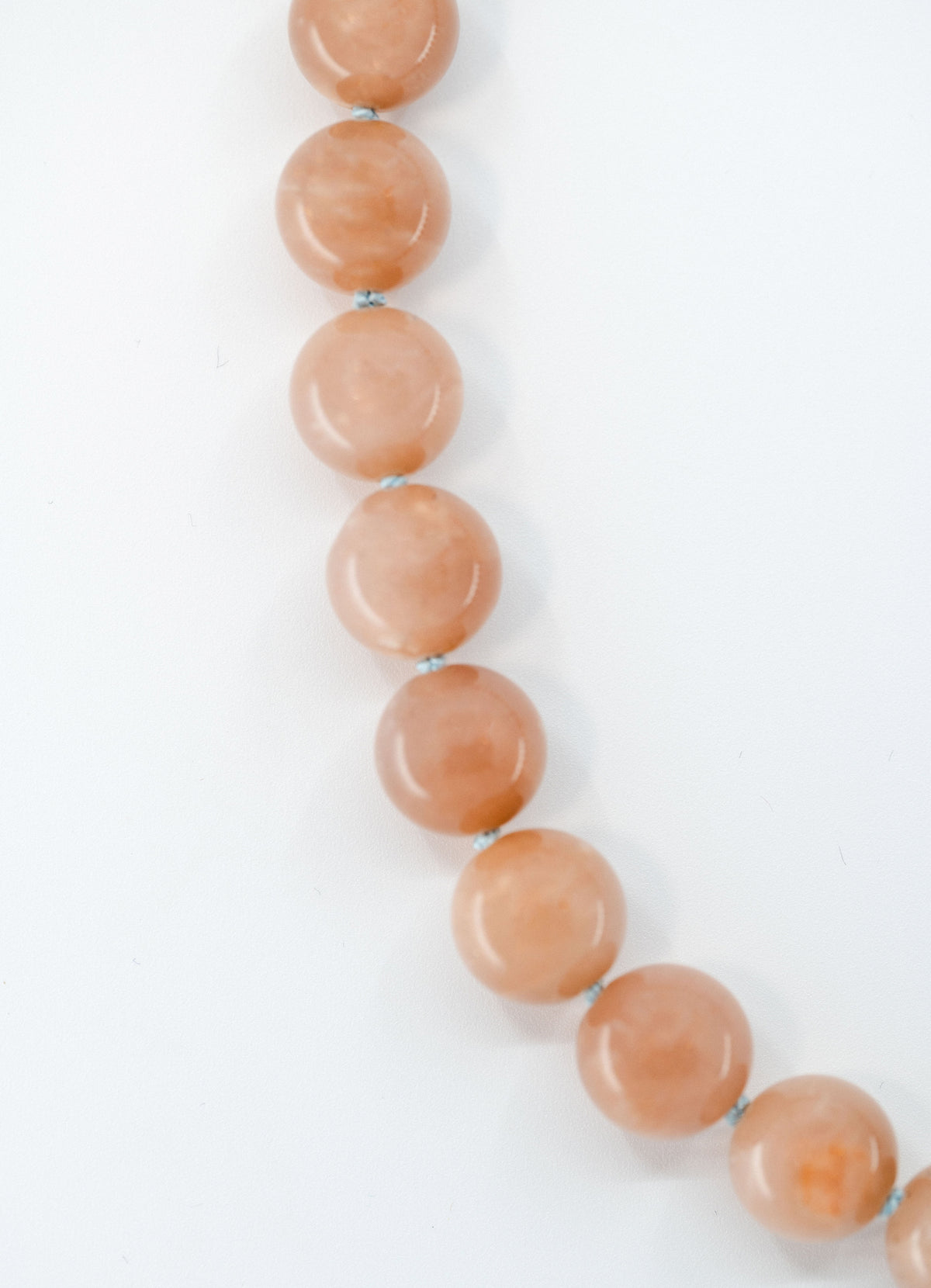 Many Moons Necklace, moonstone necklace on silk