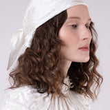 Fancy Bandana Scarf - White Jacquard