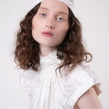 Fancy Bandana Scarf - White Jacquard