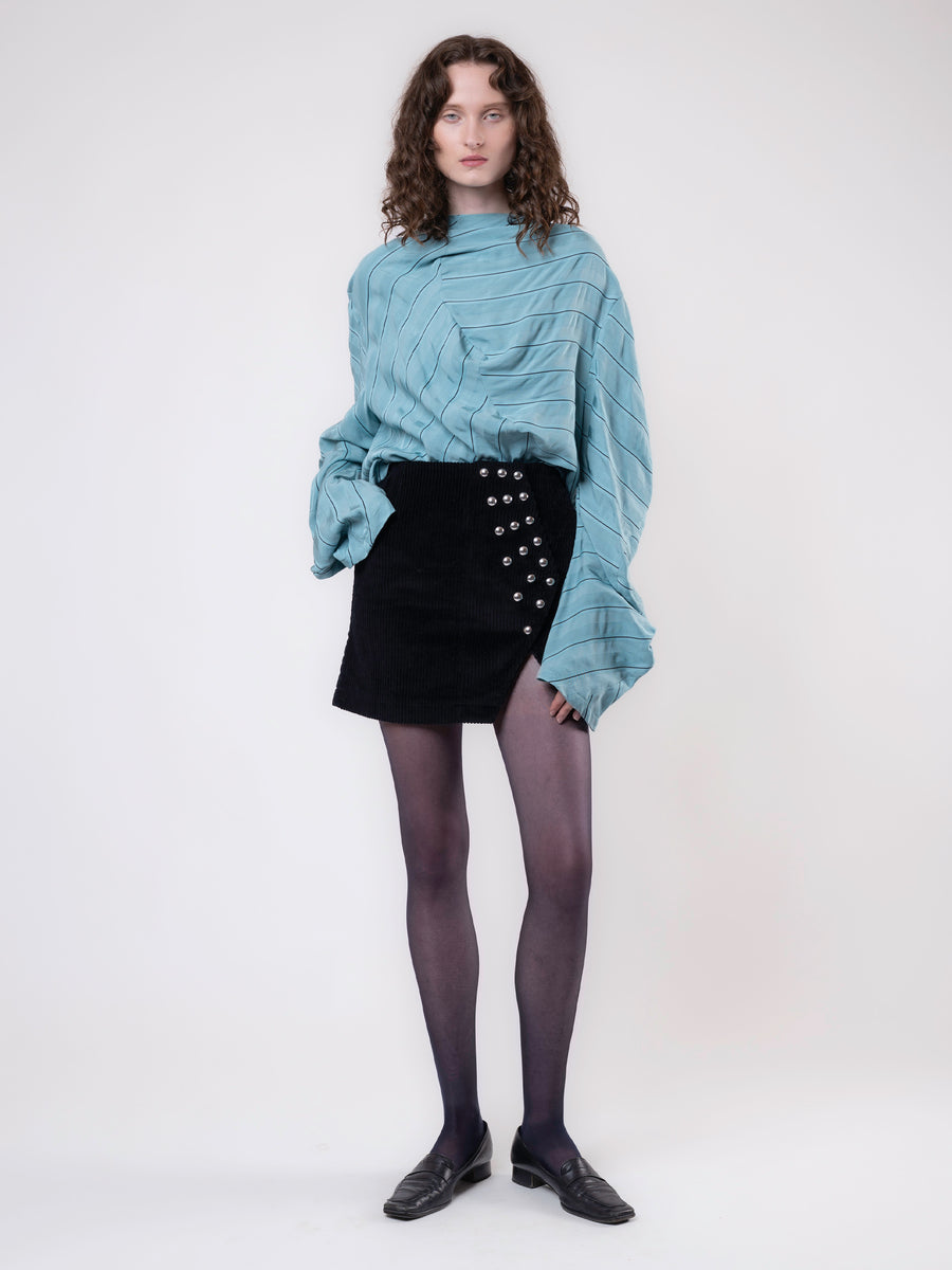 Sun Halo Skirt - Black Corduroy