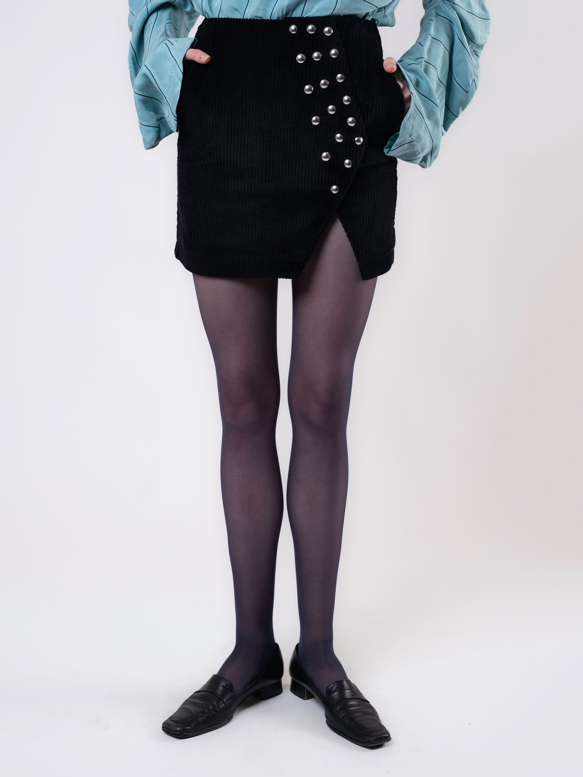Sun Halo Skirt - Black Corduroy