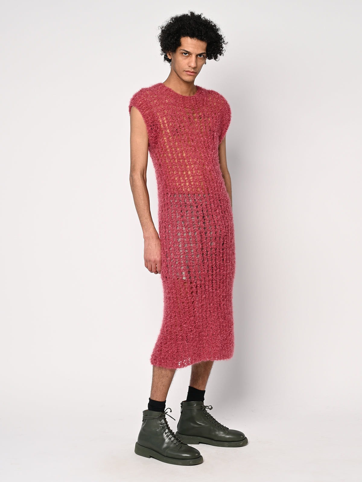 Loopy Dress - Raspberry Red