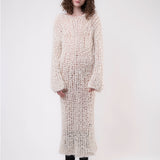Loopy Dress - White Bouclè