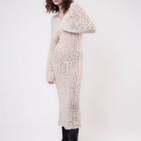 Loopy Dress - White Bouclè