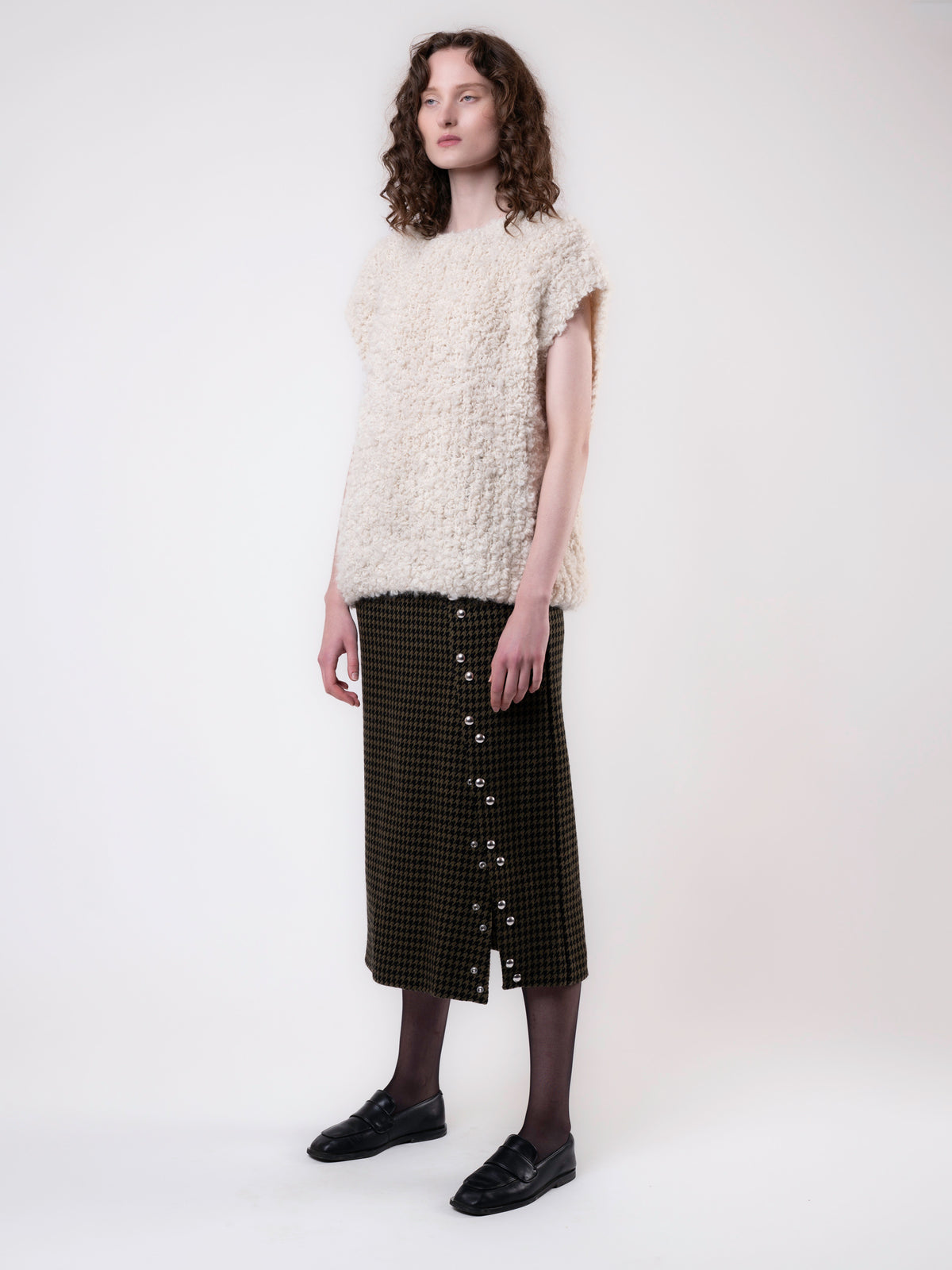 The Skirt - Wool Houndstooth