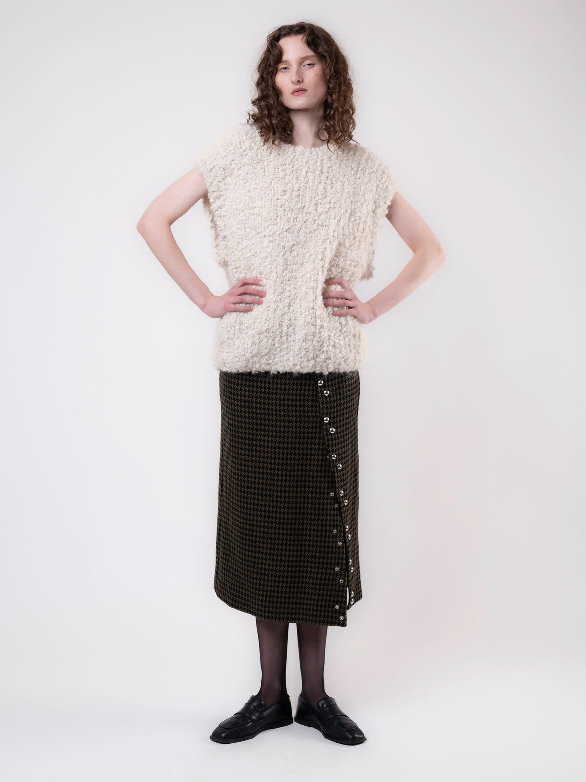 The Skirt - Wool Houndstooth