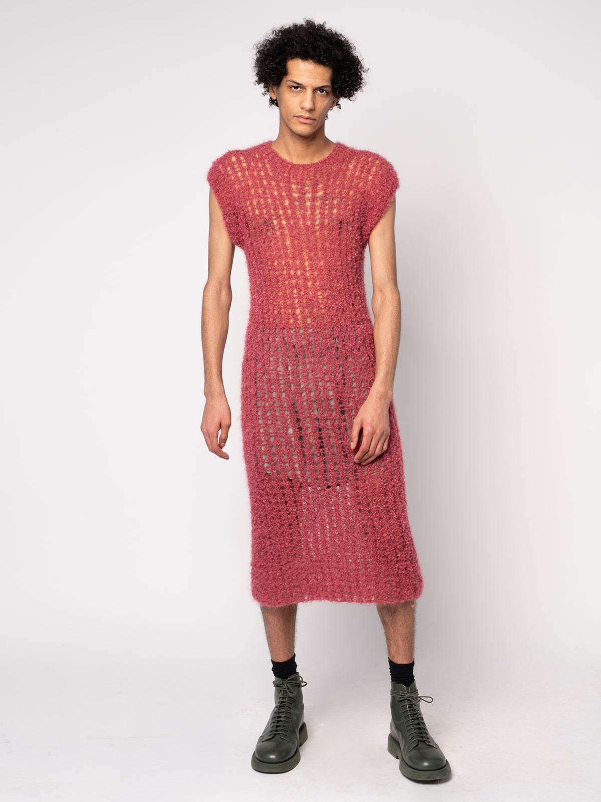 Loopy Dress - Raspberry Red