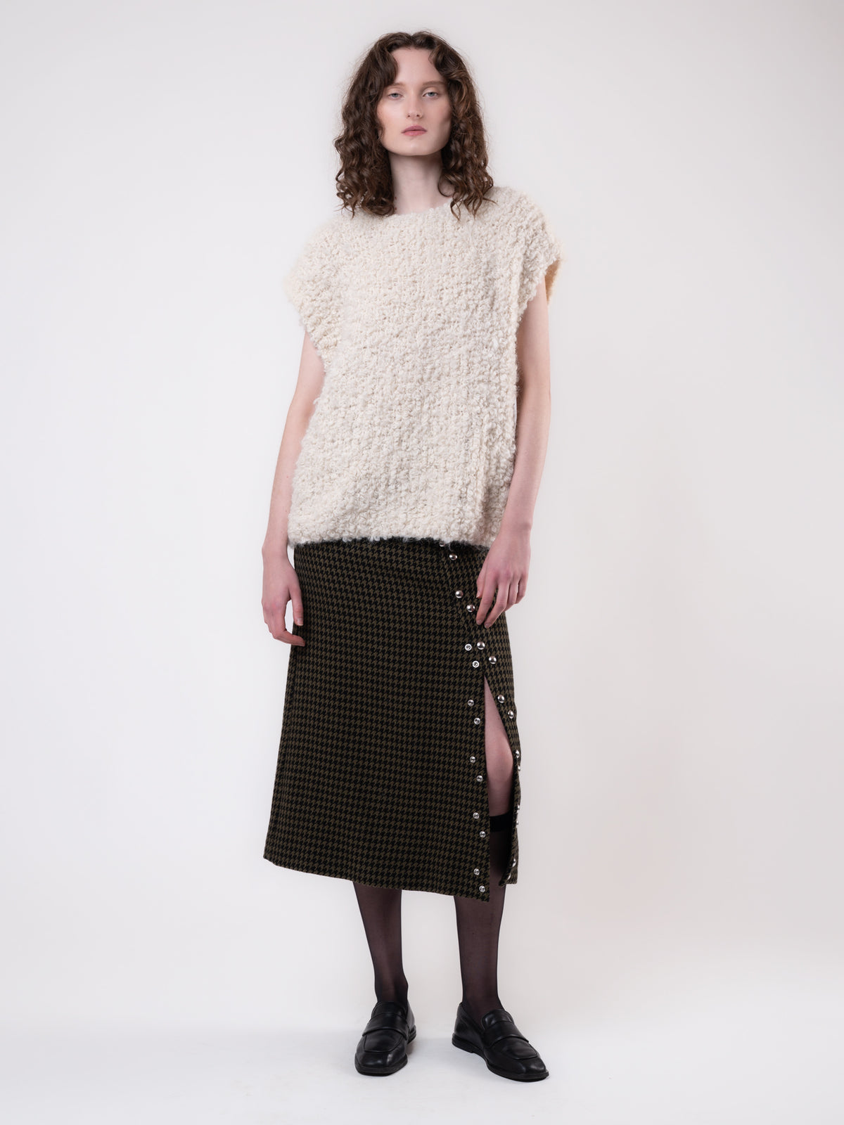 The Skirt - Wool Houndstooth