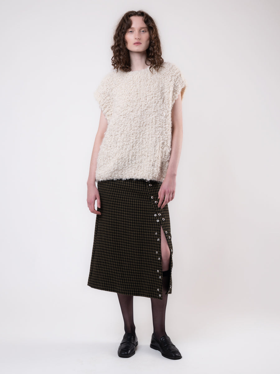 The Skirt - Wool Houndstooth