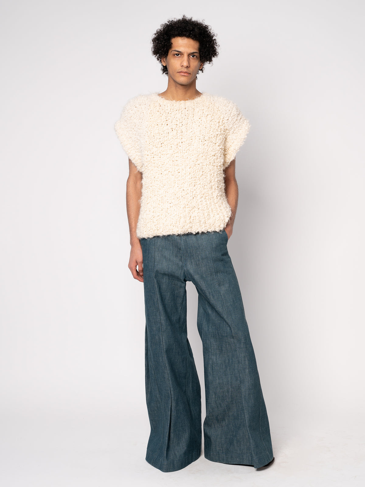 Pleated Trousers - Denim
