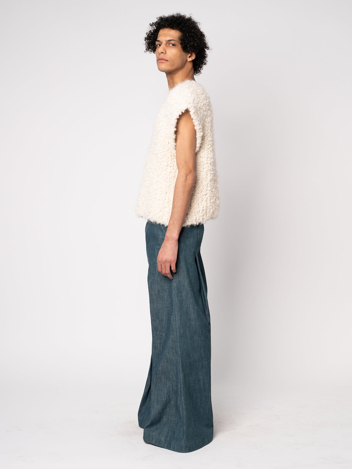 Pleated Trousers - Denim