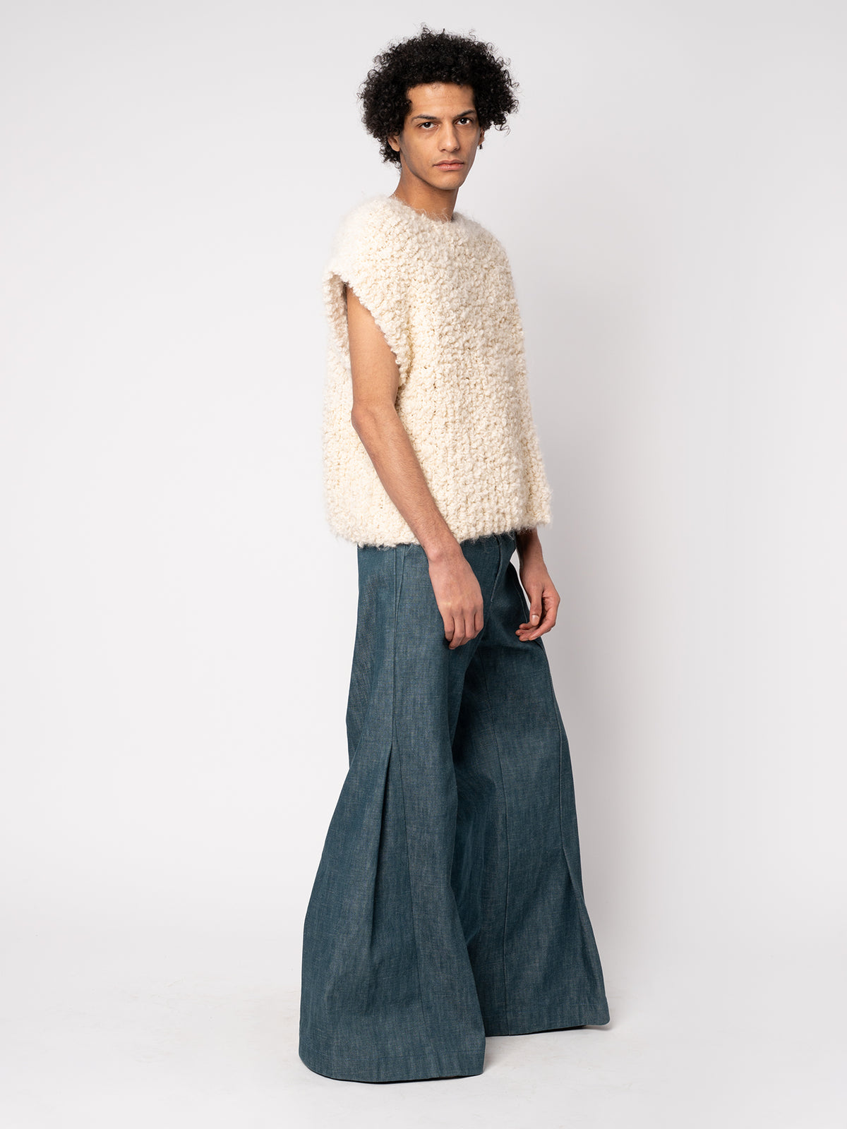 Pleated Trousers - Denim