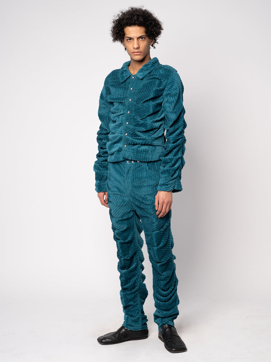 Coiled Jacket - Teal Corduroy