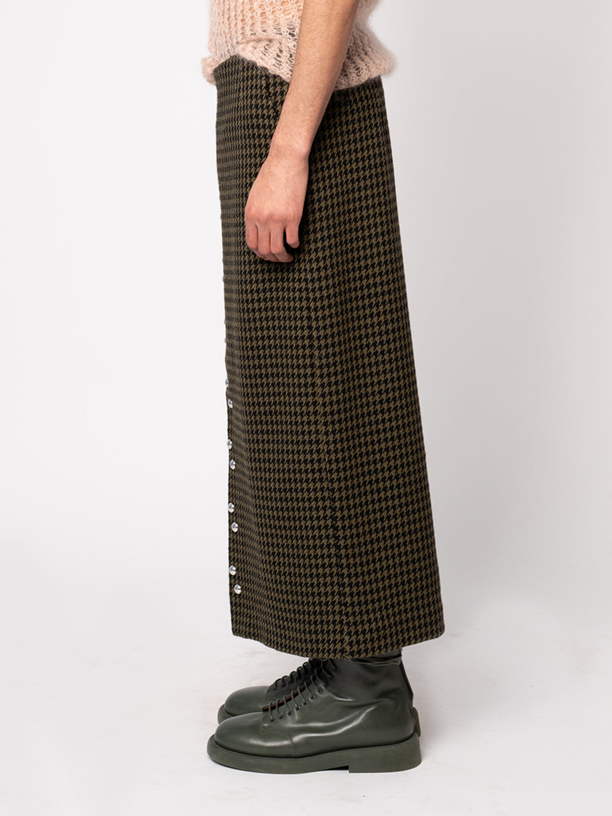 Man Skirt - Wool Houndstooth