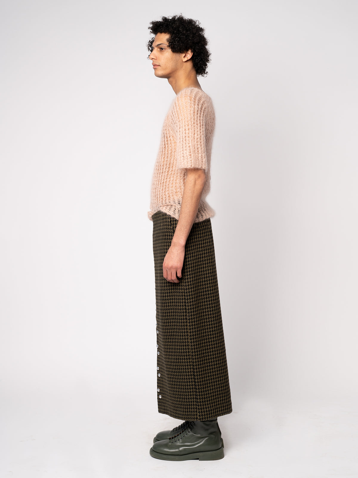 Man Skirt - Wool Houndstooth