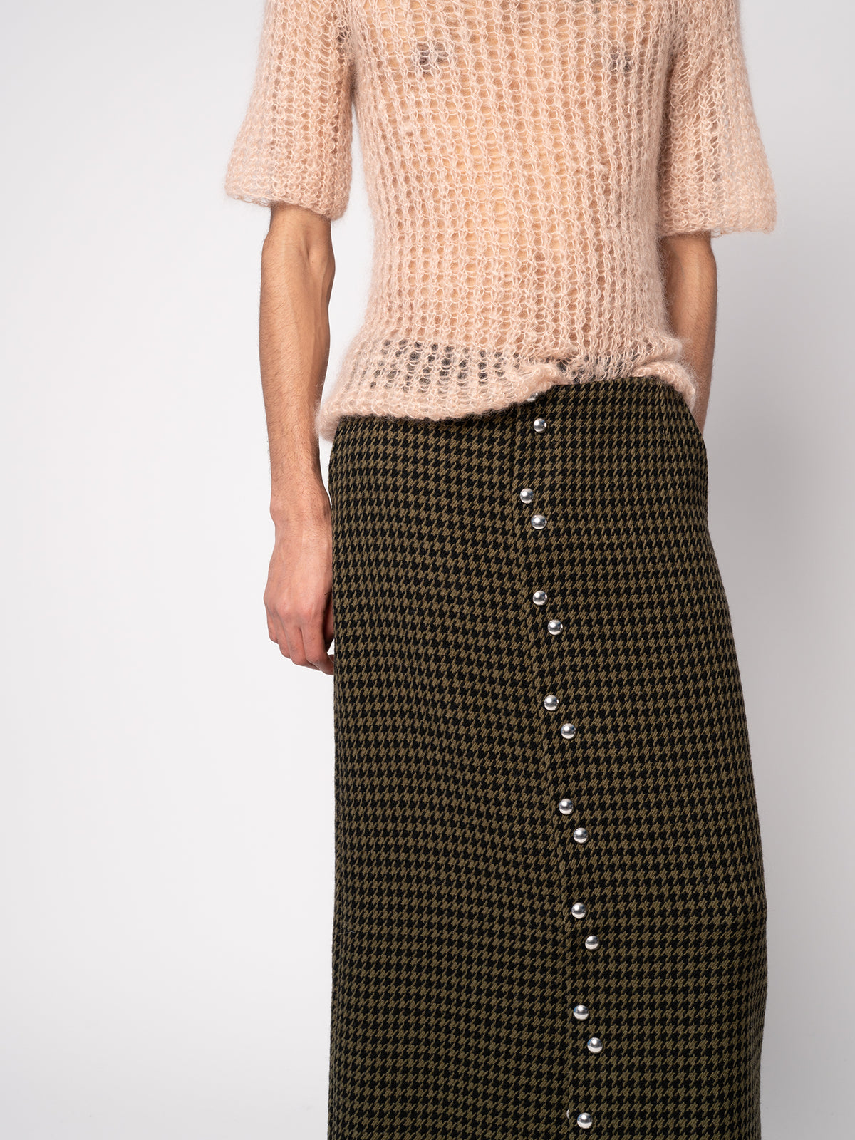 Man Skirt - Wool Houndstooth