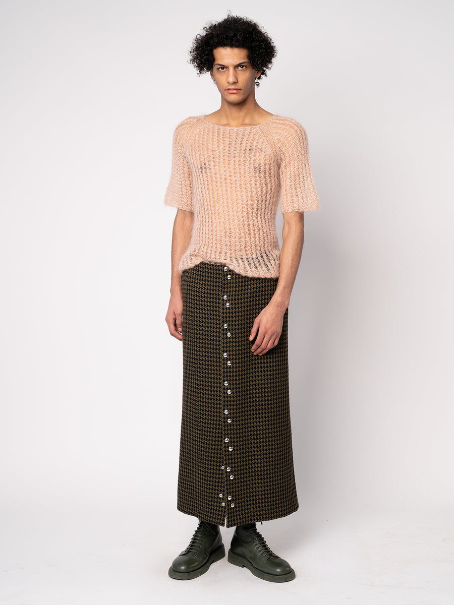 Man Skirt - Wool Houndstooth