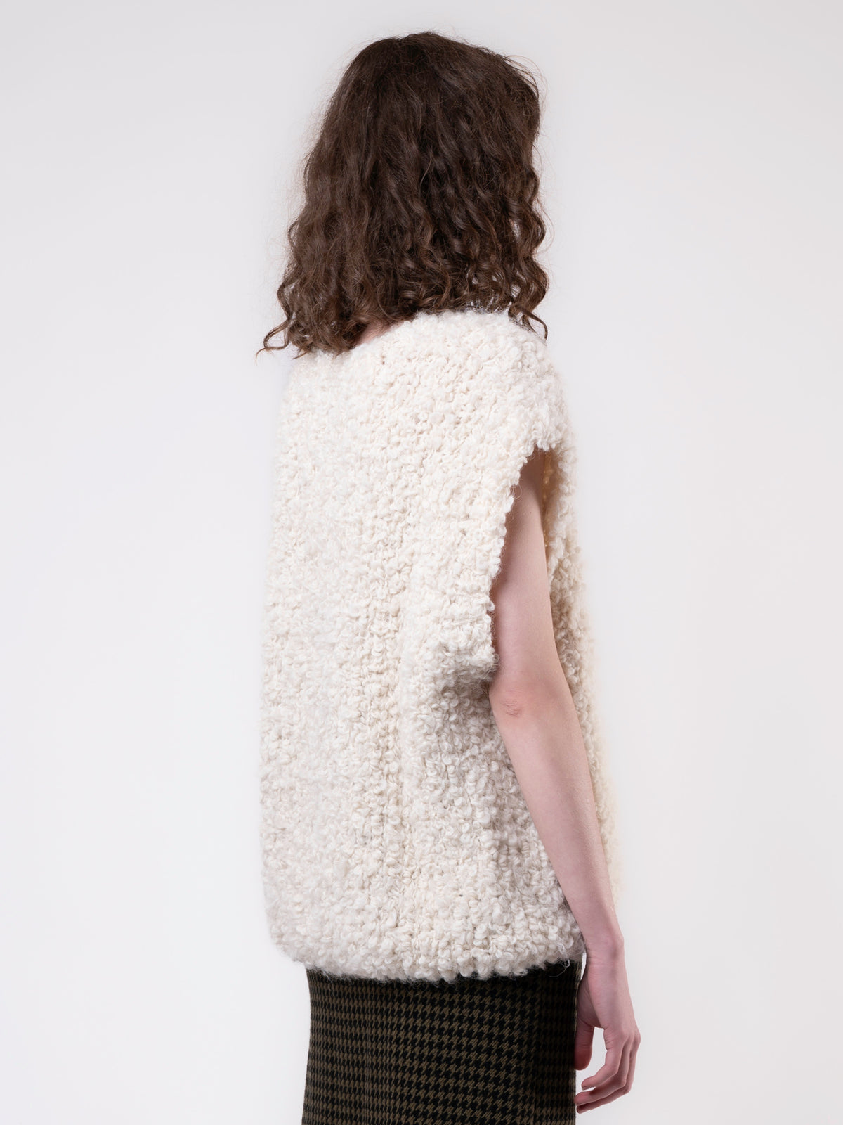 Loopy Vest - White Bouclè